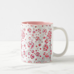 Polka Dot Dalmatian Pink and White Tweekleurige Koffiemok