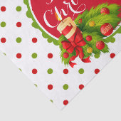 Polka Dot & Decorations Merry Kerstmis Tissuepapier (Detail)