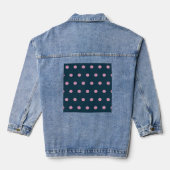 Polka Dot Denim Jas (Midnight Blue & Soft Pink) Denim Jacket (Achterkant)