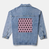 Polka Dot Denim Jas (Roze & Zwart) Jacket (Achterkant)