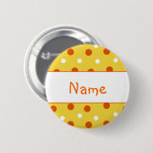 Polka Dot Design - Aanpassen met jouw naam Ronde Button 5,7 Cm (Voorkant /achterkant)