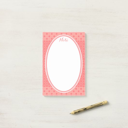 Polka Dot Design Print Post-it® Notes (Op bureau)