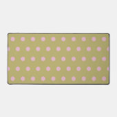 Polka Dot Desk Mat (Goud & Pastel Roze) (Voorkant)