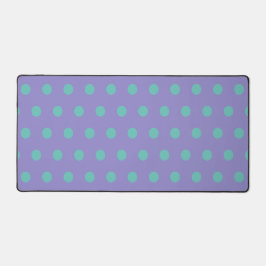Polka Dot Desk Mat (Lavendel & Aqua)