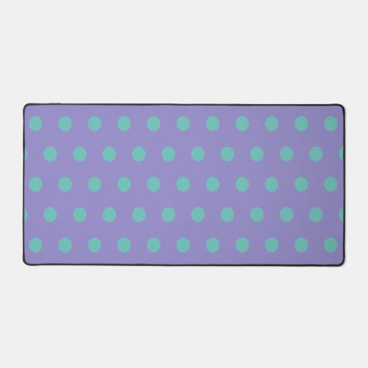 Polka Dot Desk Mat (Lavendel & Aqua) (Voorkant)