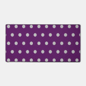 Polka Dot Desk Mat (Pruim & Zilver) (Voorkant)