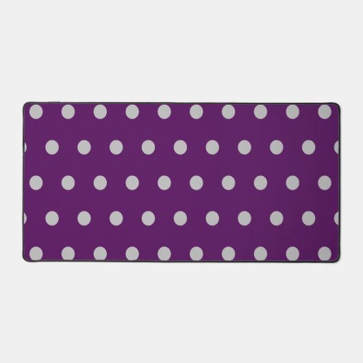 Polka Dot Desk Mat (Pruim & Zilver) (Voorkant)