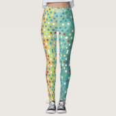 Polka dot Diamond patroon multicolor Leggings (Voorkant)