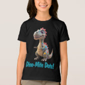 Polka Dot Dinosaur Dot Day Dino-Mite Stippen Tri-Blend Shirt (Voorkant)