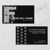 Polka Dot Distress — Monogram F Visitekaartje (Voorkant / Achterkant)