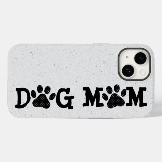 Polka Dot DOG MOM Pawprints Case-Mate iPhone Case (Achterkant (horizontaal))