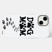 Polka Dot DOG MOM Pawprints Case-Mate iPhone Case (Achterkant (horizontaal))