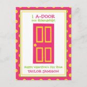 Polka Dot Door gepersonaliseerde Valentijnse kaart (Voorkant)
