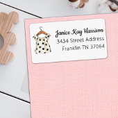  Polka Dot Dress Girl Baby shower Adres Etiket