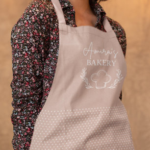 Polka Dot Dusty Pink Apron Bakery of Home Chef Schort