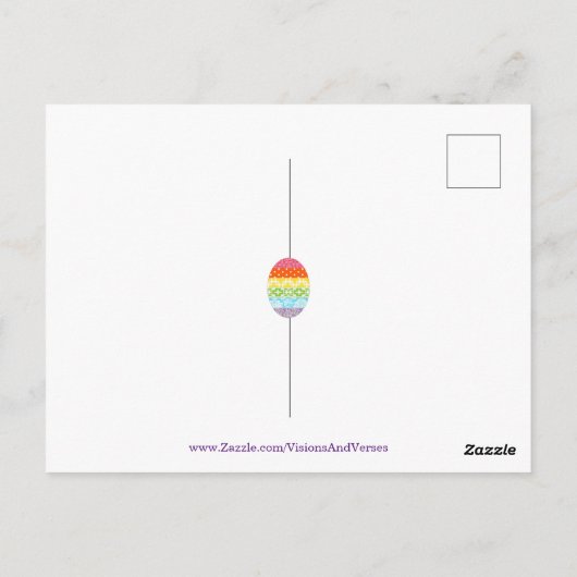 Polka Dot Easter Invitation Post Kaart (Achterkant)