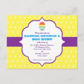 Polka Dot Easter Invitation Post Kaart (Voorkant)