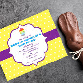 Polka Dot Easter Invitation Post Kaart