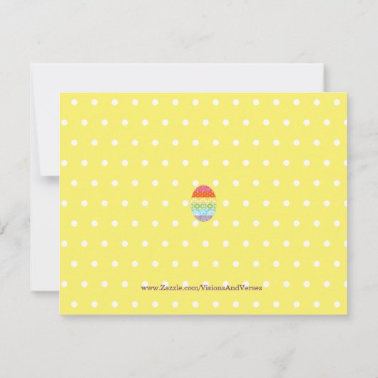 Polka Dot Easter Kaart (Achterkant)
