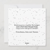 Polka Dot Eenvoudig Zwart Wit Minimalistisch Kerst Feestdagenkaart (Achterkant)