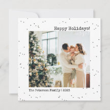 Polka Dot Eenvoudig Zwart Wit Minimalistisch Kerst