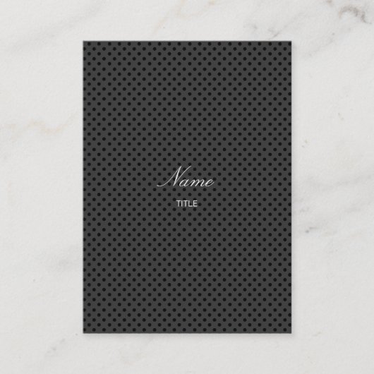 Polka Dot Elegante Gray Visitekaartje (Voorkant)
