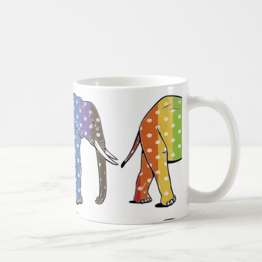 Polka-Dot Elephant Koffiemok (Rechts)