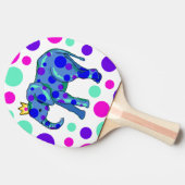 Polka Dot Elephant Ping Pong Paddle Tafeltennisbatje (Zijkant)