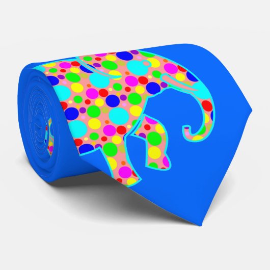 Polka Dot Elephant Stropdas (Opgerold)