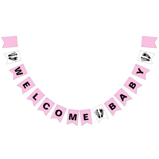 Polka Dot en Baby Voetafdrukken Vlaggetjes (Alle)