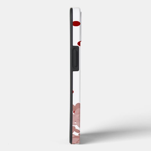 Polka dot en bloemmotief Case-Mate iPhone case (Achterkant / Rechts)