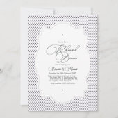  Polka Dot en Lace repetitie diner Kaart (Voorkant)