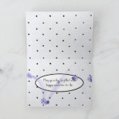 Polka Dot en lintboeg verjaardag Kaart (Binnen)