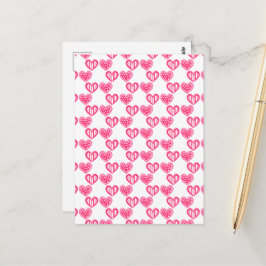 Polka dot en strepen harten briefkaart