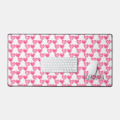 Polka dot en strepen harten bureaumat (Keyboard & Muis)