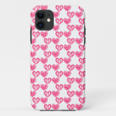 Polka dot en strepen harten Case-Mate iPhone case (Achterkant)