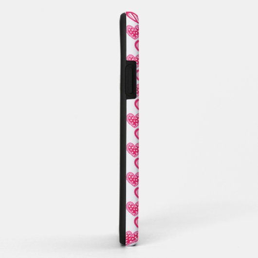 Polka dot en strepen harten Case-Mate iPhone case (Achterkant/rechts)
