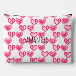 Polka dot en strepen harten etui