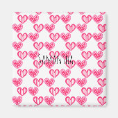 Polka dot en strepen harten magneet (Voorkant)