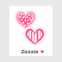 Polka dot en strepen harten