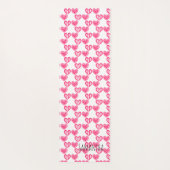 Polka dot en strepen harten yogamat (Achterkant)