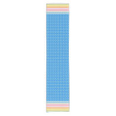 Polka Dot en Stripe Patroon Kleurrijk Modern Korte Tafelloper (Voorkant)