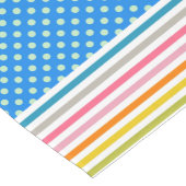 Polka Dot en Stripe Patroon Kleurrijk Modern Korte Tafelloper (Hoek)