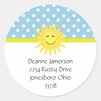 Polka Dot en Sunshine Adres Stickers