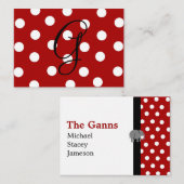 Polka Dot Enclosure Card Informatiekaartje (Voorkant / Achterkant)