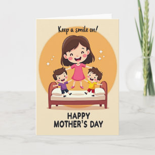 Polka Dot Familie Pretkaart Kaart