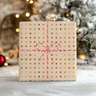 Polka Dot Faux Gold Folie Blush Wrapping Paper Cadeaupapier