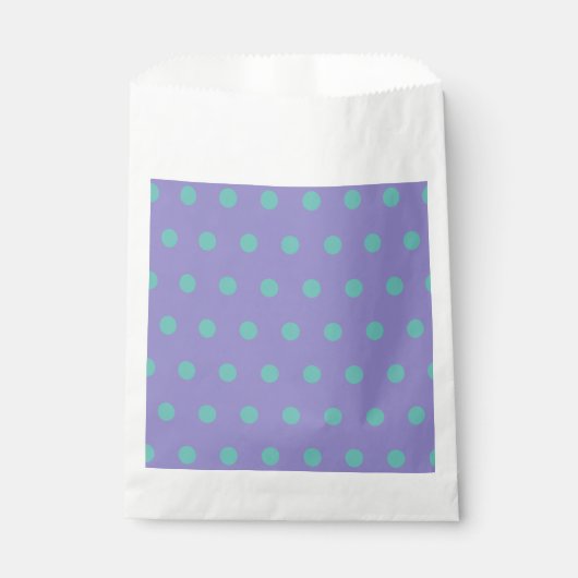 Polka Dot Favoriete Tassen (Lavendel & Aqua) Bedankzakje (Voorkant)