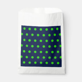 Polka Dot Favoriete Tassen (Navy Blue & Lime Green Bedankzakje
