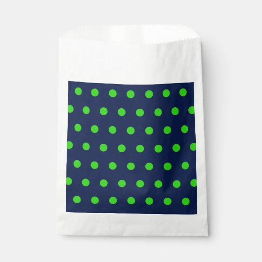 Polka Dot Favoriete Tassen (Navy Blue & Lime Green Bedankzakje (Voorkant)